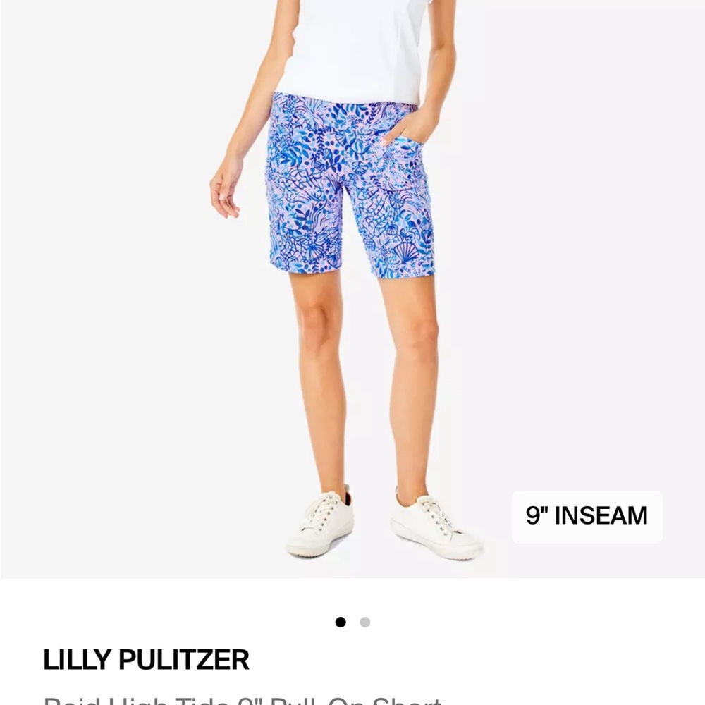 Lilly Pulitzer Women's Vibrant Blue Patterned Bermudas